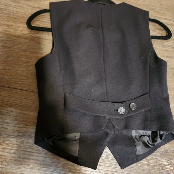 Nasty Gal Essentials Tailored Waistcoat NWOT Black Size 4 - Picture 7 of 10